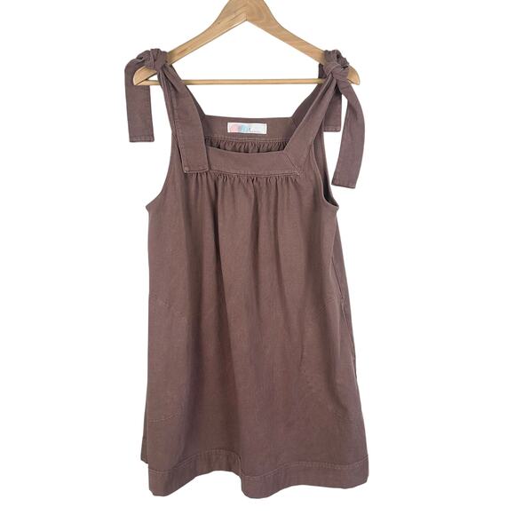 Free People FP Beach Free-est Honey Tie Shoulder Mini Dress Small Mauve - Picture 3 of 9
